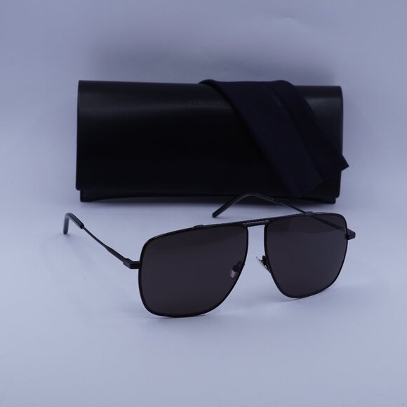 Saint Laurent SL298 001 Aviator Sunglasses - Black - Picture 1 of 9